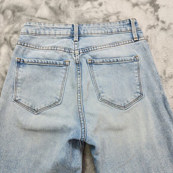 Old Navy Jeans Womens 2 Blue Distressed Mid Rise Skinny Ankle Stretch Denim - Picture 4 of 10